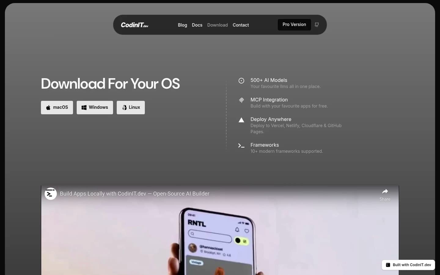 Codinit Dev screenshot